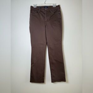 NYDJ Women's Chocolate Brown Straight-Leg Jeans
